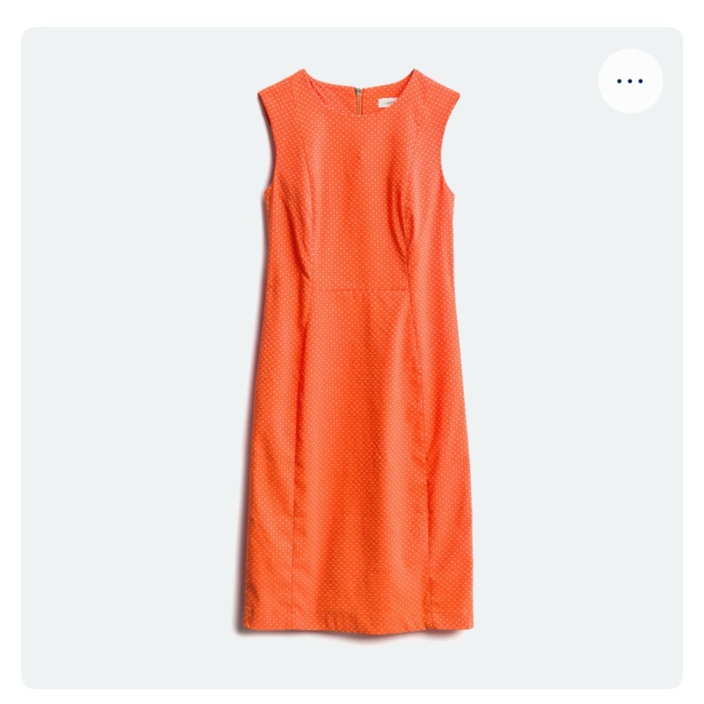 Calvin Klein Pindot Orange Sleeveless Dress